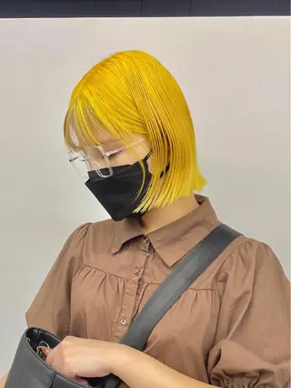 ショート カラー ヘアアレンジ 髪質改善【縮毛矯正】 美髪ボブを量産する人のヘアスタイル