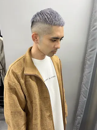 ショート カラー メンズ 【痛くないブリーチ】 野村友大のヘアスタイル