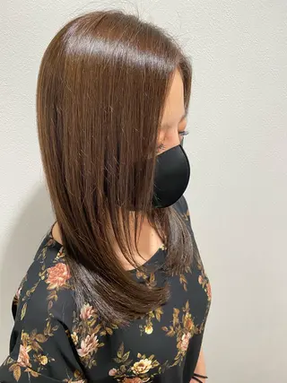 ミディアム カラー 中西 きょうかのヘアスタイル