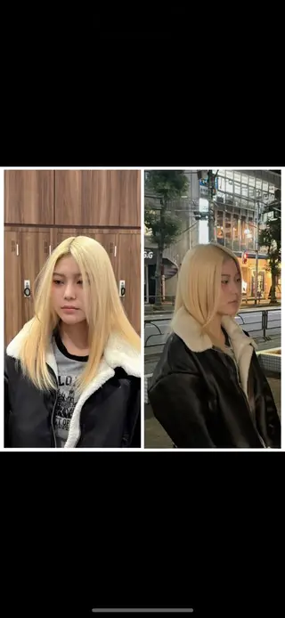 セミロング カラー 小村 侑生のヘアスタイル