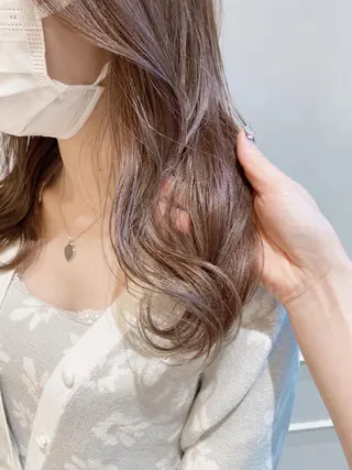 セミロング 似合わせ艶髪カラー ❤️ハダユミのヘアスタイル