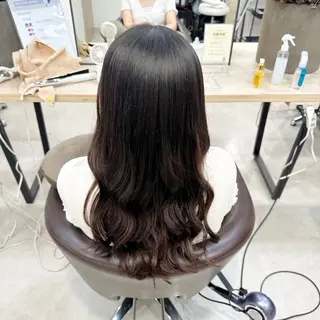 ロング ピンク・ラベンダー 艶カラー🍁かえでのヘアスタイル