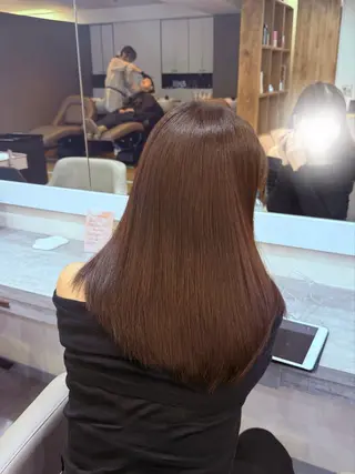 ミディアム カラー 透明感カラー ももかのヘアスタイル