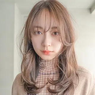 セミロング 大人レイヤー/美髪 縮毛矯正taigaのヘアスタイル