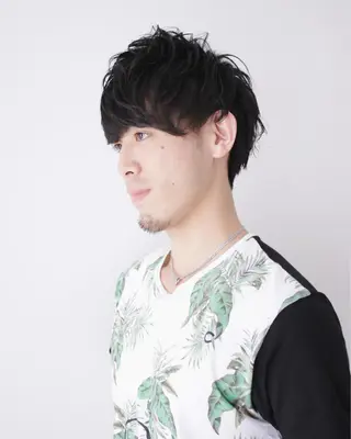 ショート パーマ メンズ Lolonois池田 代表 鍜治本颯太のヘアスタイル