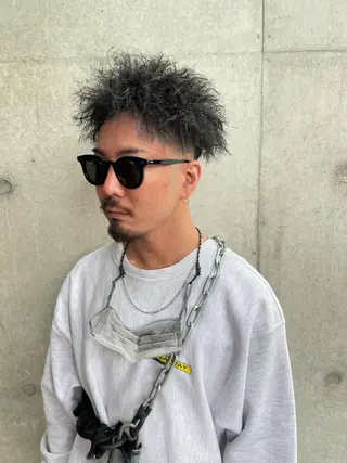 ショート パーマ メンズ 森本裕/オーナー/ スパイラルパーマのヘアスタイル