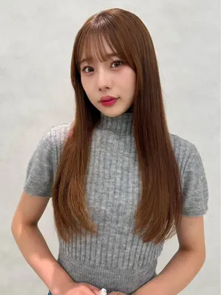 ロング カラー パーマ ヘアアレンジ ✨韓国レイヤー/ 髪質改善✨　冨永剛のヘアスタイル