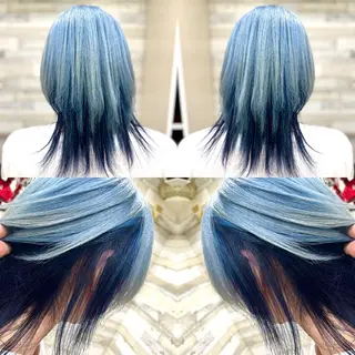 ミディアム カラー "PEPPU "所属・派手髪、ハイトーン ショートヘアShinのヘアスタイル