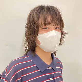 ショート パーマ ウルフレイヤー エクステ/kokiのヘアスタイル