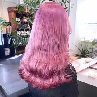 セミロング カラー 💗ガーリーヘア🎀 saki💗のヘアスタイル