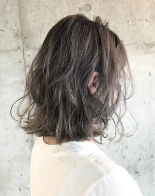 ミディアム カラー 髪質改善／艶髪特化 /柔らかさ/清水翔矢のヘアスタイル