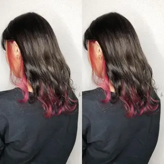 セミロング カラー しゅうさん🍝 麻田秀太郎のヘアスタイル