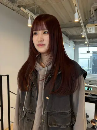 ロング カラー yuri/伏見/栄/ カットモデルのヘアスタイル