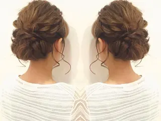 ミディアム ヘアアレンジ SALON DE KIKUCHI 本店所属・菊池 栄里奈のヘアスタイル