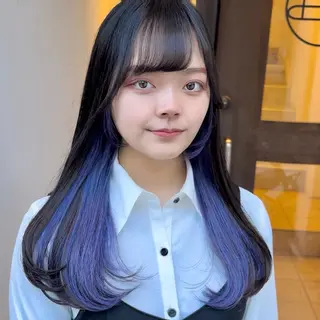 ロング カラー インナーカラー/レイ ヤーカット♡/マキシのヘアスタイル