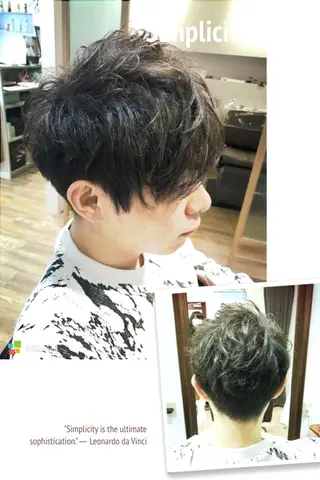 ショート パーマ メンズ ショート×カラー 🦊堀米早紀【荻窪】のヘアスタイル