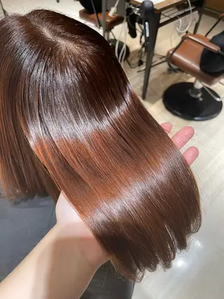 ミディアム 艶カラー/アレンジ/ はまぐちうみのヘアスタイル