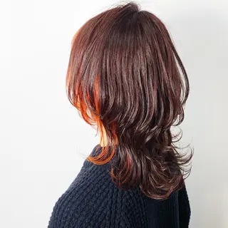 ミディアム カラー ヘアアレンジ 大橋 拓巳のヘアスタイル