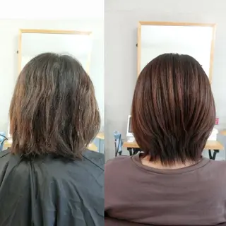 カラー ミディアム ma cherie 三浦直美のヘアスタイル