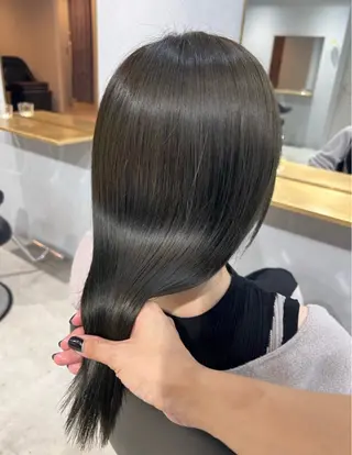 セミロング デジタルパーマ/ 艶カラー/神野楓のヘアスタイル