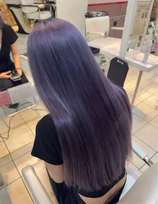 ロング カラー 【髪質改善特化】 艶髪/白髪ぼかしのヘアスタイル