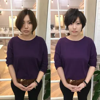 ショート カラー NoWL所属・大人可愛いショート＊ NoWL栗原隆成のヘアスタイル