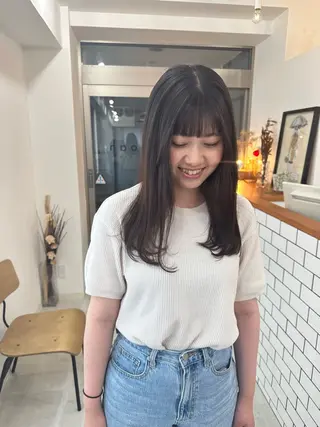 セミロング パーマ お洒落パーマ/ 艶カラー/michiのヘアスタイル