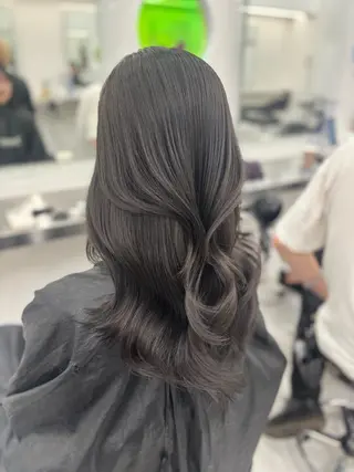 ロング カラー 韓国風暗髪ヘア🤍 🫧MIREIのヘアスタイル