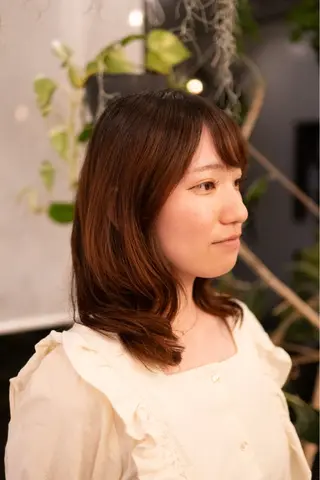 ミディアム パーマ aen parlor所属・💐レイヤー/透明感 /りゅーき💐のヘアスタイル