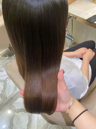 セミロング パーマ 💙美髪救世主💙 関華蓮のヘアスタイル