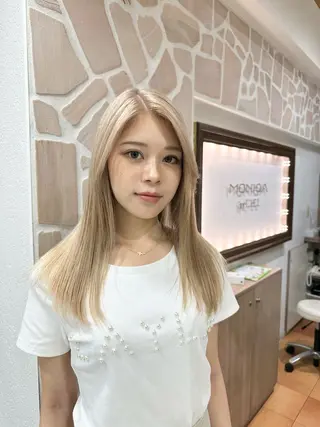 セミロング カラー ヘアアレンジ MONIQA所属・🐲RYUKI メンズブリーチのヘアスタイル