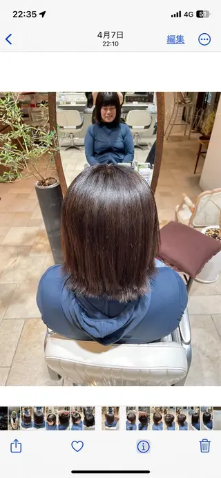 ミディアム ハイライトデザイン 特化/表参道/みづきのヘアスタイル