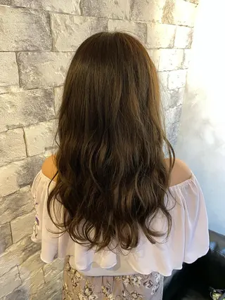 ロング カラー パーマ 美髪矯正 🌈髪質改善 山下のヘアスタイル