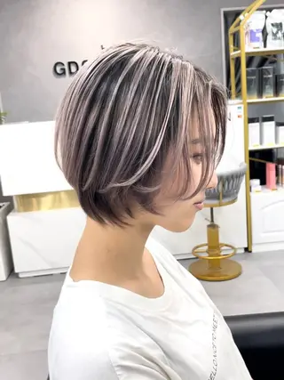 ショート senjyu GINZA所属・バレイヤージュ/ハイ ライト/庄司鉄平のヘアスタイル