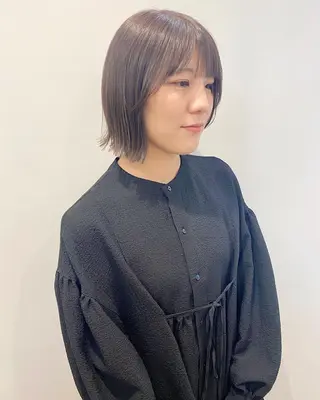 ミディアム 石山 /切りっぱなしボブのヘアスタイル