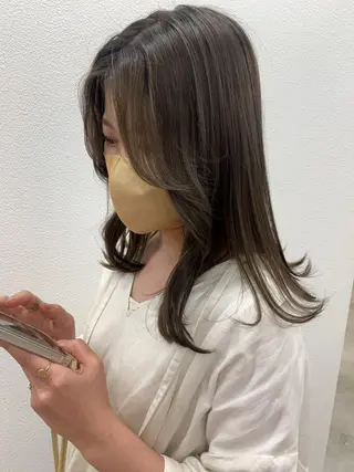 ミディアム カラー cirrus🕊 韓国ヘア♡山縣あかりのヘアスタイル