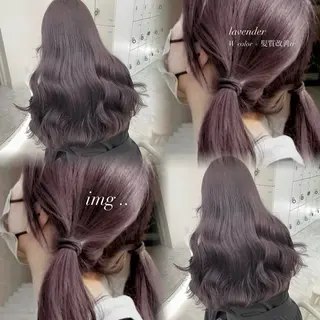 ミディアム カラー モテ艶韓国ヘア 🤍りんのヘアスタイル