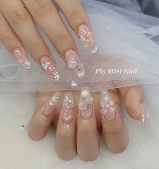 ネイル momo 長さだしのネイルデザイン