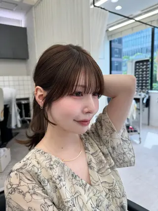 セミロング 映える顔まわり/前髪 特化 💗 ユキマのヘアスタイル