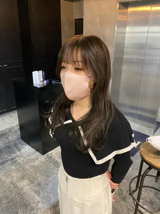 セミロング カラー ヘアアレンジ Agu hair lore沼館店所属・八戸パーマ/メンズパ ーマ/シンゴ。のヘアスタイル