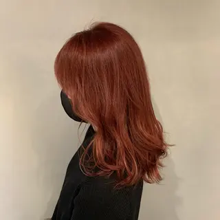 ミディアム カラー 美髪・シールエクステ ホソタニリョウコのヘアスタイル