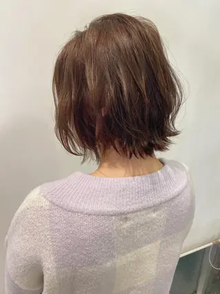 ショート カラー ヘアアレンジ 川田流輝 艶髪カラー/髪質改善のヘアスタイル