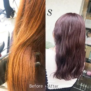 ミディアム カラー ヘアアレンジ サービス満足度 No1👑植田愛夕のヘアスタイル