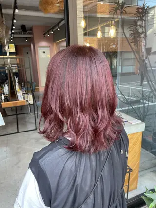 カラー 暖色/艶カラー/ エクステ/ユリヤのヘアスタイル