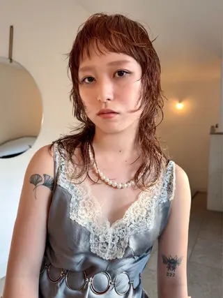 ミディアム カラー ブリーチ/レイヤー Kaito🦕【栄のヘアスタイル