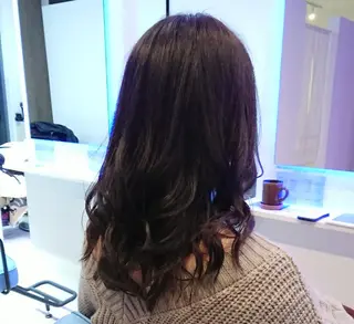 セミロング カラー ヘアアレンジ 小林 伸行のヘアスタイル