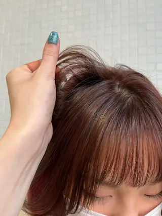 カラー FRAME＋spa&hair roomなんば駅前店所属・🦋タナカ ヒナ🦋 ブリーチなしカラーのヘアスタイル