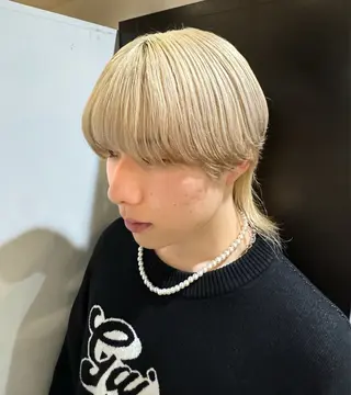 カラー メンズ ハイトーン/デザイン カラー／悠斗のヘアスタイル