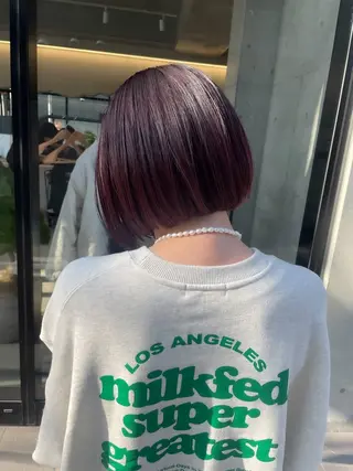 ショート カラー ヘアアレンジ ミニボブ/ブリーチ 🌈MISATOのヘアスタイル