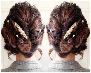 セミロング ヘアアレンジ HAIR WORKS HELM所属・ショート✨ボブ✨代表 新田見美仁のヘアスタイル